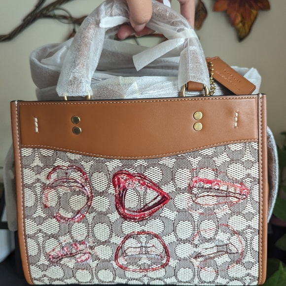 ❌SOLD❌ NWT Coach x Tom Wesselmann Jacquard Rogue 25 - Picture 1 of 5